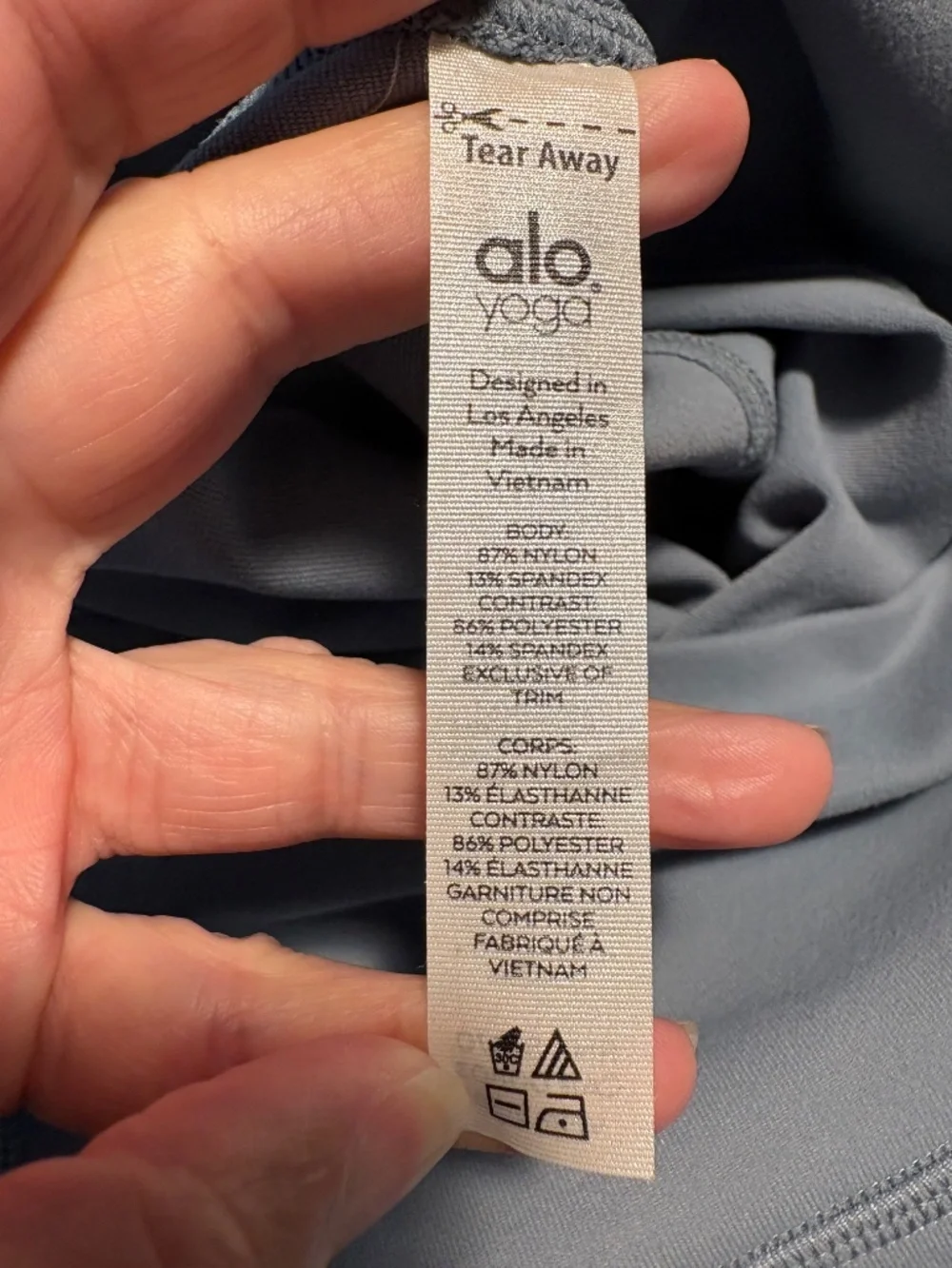 Alo Yoga High-Waist Moto Legging - slate blue - size small